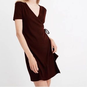 Madewell ribbed wrap dress